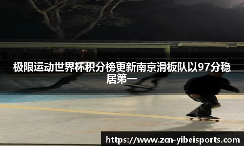 极限运动世界杯积分榜更新南京滑板队以97分稳居第一